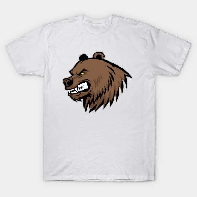 grizzly bear drawing bear T-Shirt by Awned